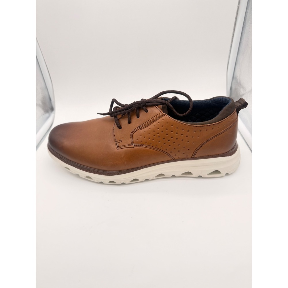 Johnston & Murphy Jenkins Brown Tan Leather Plain Toe Shoes Mens 11M 59-35662 - Picture 7 of 7